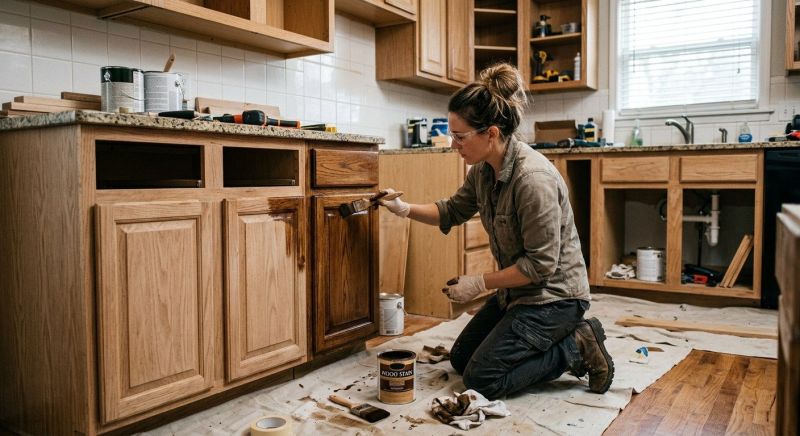Cabinet Staining Service in Bloomington, IN
