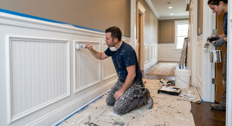 Chair Rail Painting in Waco, TX