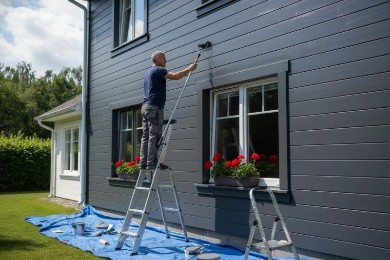 Exterior Staircase Painting in Waco, TX